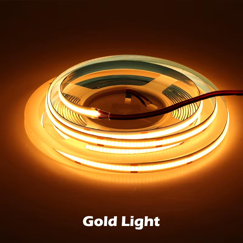 DC12V 24V 384 Leds COB LED Strip 630Leds RGB Flexible COB LED Lights Red / Greeen / Blue / Ice Blue / Pink / Gold LED Tape 5M.