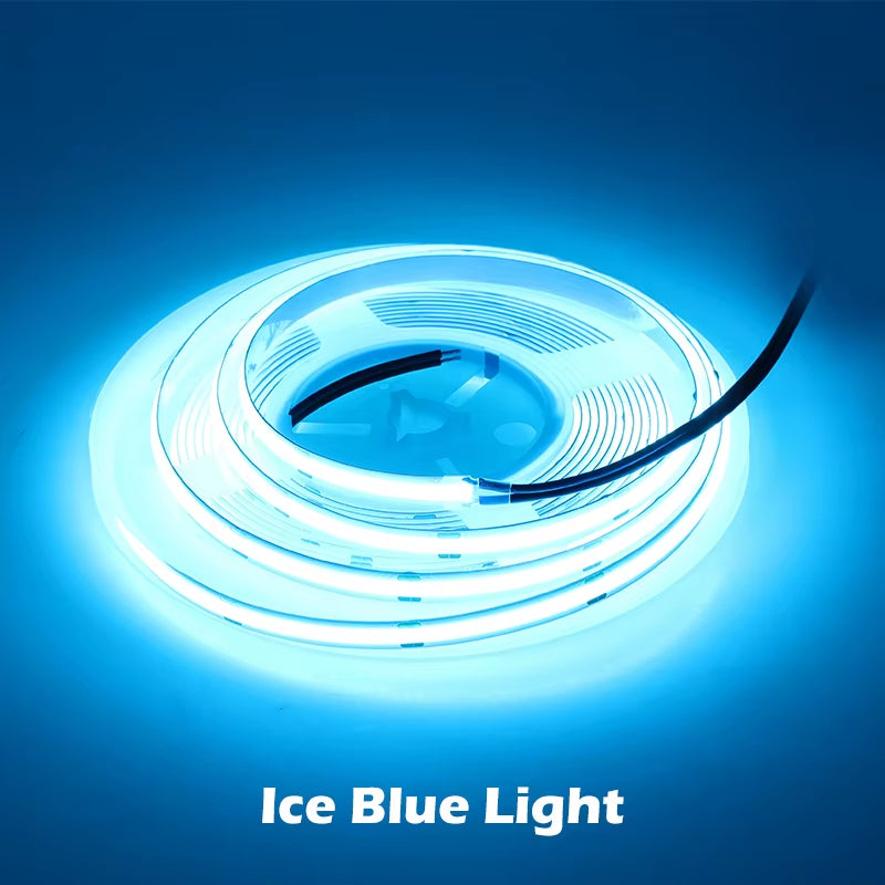 DC12V 24V 384 Leds COB LED Strip 630Leds RGB Flexible COB LED Lights Red / Greeen / Blue / Ice Blue / Pink / Gold LED Tape 5M.